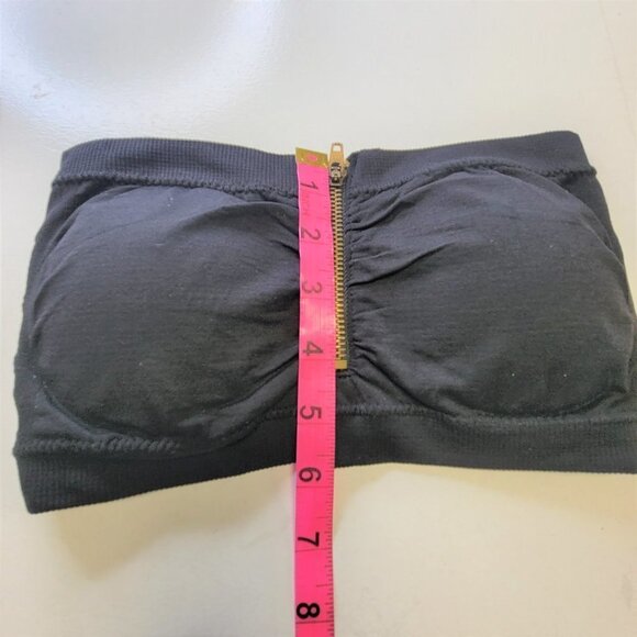 Sexy Tube Top with padded bra, Front Zip Bandeau - One Size - New - Picture 5 of 6